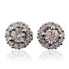 Image 1 : 18KT White Gold 0.76ctw Diamond Earrings