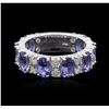 Image 1 : 14KT White Gold 2.80ctw Tanzanite and Diamond Ring