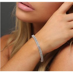 14KT White Gold 3.10ctw Diamond Bracelet