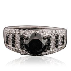 18KT White Gold 2.61ctw Black Diamond Ring