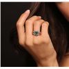 Image 1 : 14KT Rose Gold 1.59ct Emerald and Diamond Ring