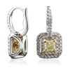 Image 2 : 18KT Two Tone Gold 1.86ctw Diamond Earrings