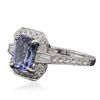 Image 2 : 14KT White Gold 2.18ct Tanzanite and Diamond Ring