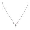 Image 7 : 14KT White Gold 0.16ctw Diamond Necklace