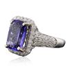 Image 4 : 14KT White Gold 5.29ct Tanzanite and Diamond Ring