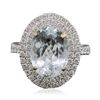 Image 1 : 14KT Two-Tone Gold 5.13ct Aquamarine and Diamond Ring