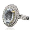 Image 2 : 14KT Two-Tone Gold 5.13ct Aquamarine and Diamond Ring