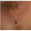 Image 2 : 18KT White Gold 3.18ct Sapphire and Diamond Pendant With Chain