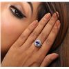 Image 1 : 18KT White Gold 2.85ct Tanzanite and Diamond Ring