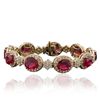Image 1 : 14KT Yellow Gold 22.95ctw Ruby and Diamond Bracelet
