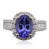 Image 1 : 14KT Two-Tone Gold 3.04ct Tanzanite and Diamond Ring