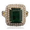 Image 3 : 14KT Yellow Gold 5.44ct Emerald and Diamond Ring