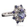 Image 2 : 14KT White Gold 3.09ctw Tanzanite and Diamond Ring