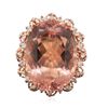 Image 1 : 14KT Rose Gold 24.00ct Morganite and Diamond Ring