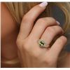 Image 2 : 14KT Yellow Gold 1.82ct Peridot and Diamond Ring