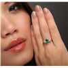 Image 1 : 14KT Yellow Gold 2.75ct Emerald and Diamond Ring