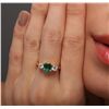 Image 2 : 14KT Yellow Gold 2.75ct Emerald and Diamond Ring