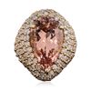 Image 3 : 14KT Yellow Gold 10.83ct Morganite and Diamond Ring