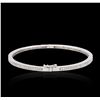 Image 2 : 14KT White Gold 1.01ctw Diamond Bangle Bracelet