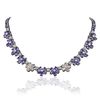 Image 3 : 14KT White Gold 55.08ctw Tanzanite and Diamond Necklace