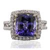 Image 3 : 14KT Two-Tone Gold 5.84ct Tanzanite and Diamond Ring
