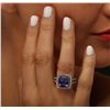 Image 5 : 14KT Two-Tone Gold 5.84ct Tanzanite and Diamond Ring