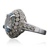 Image 2 : 14KT White Gold 2.93ct Aquamarine and Diamond Ring