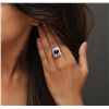 Image 1 : 18KT White Gold 6.70ct Tanzanite and Diamond Ring