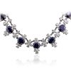 Image 3 : 14KT White Gold 13.78ctw Sapphire and Diamond Necklace