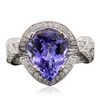 Image 3 : 14KT White Gold 5.47ct Tanzanite and Diamond Ring