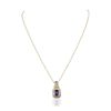 Image 1 : 14KT Yellow Gold 2.85ct Tanzanite and Diamond Pendant