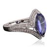 Image 2 : 14KT White Gold 1.57ct Tanzanite and Diamond Ring