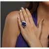 Image 1 : 14KT White Gold GIA Certified 23.77ct Tanzanite and Diamond Ring