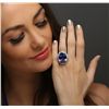 Image 2 : 14KT White Gold GIA Certified 23.77ct Tanzanite and Diamond Ring