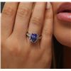 Image 1 : 14KT White Gold 3.63ct Tanzanite and Diamond Ring