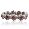 Image 3 : 14KT White Gold 10.89ctw Ruby and Diamond Bracelet