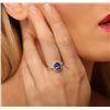 Image 1 : 14KT White Gold 2.18ct Tanzanite and Diamond Ring