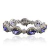 Image 3 : 14KT Two-Tone Gold 15.66ctw Tanzanite and Diamond Bracelet