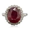 Image 3 : 14KT White Gold 8.36ct Ruby and Diamond Ring