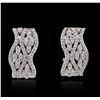 Image 1 : 18KT White Gold 1.44ctw Diamond Earrings