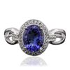 Image 1 : 14KT White Gold 1.86ct Tanzanite and Diamond Ring