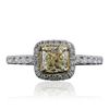 Image 1 : 14KT White Gold 1.05ct SI1/Light Yellow Diamond Ring