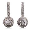 Image 1 : 14KT White Gold 1.55ctw Diamond Earrings