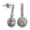 Image 2 : 14KT White Gold 1.55ctw Diamond Earrings