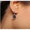 Image 2 : 14KT White Gold 2.21ctw Black Diamond Earrings