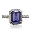 Image 1 : 14KT White Gold 2.62ct Tanzanite and Diamond Ring