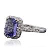 Image 2 : 14KT White Gold 2.62ct Tanzanite and Diamond Ring