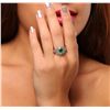 Image 2 : 14KT White Gold 1.20ct Emerald and Diamond Ring