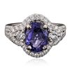 Image 3 : 18KT White Gold 2.60ct Tanzanite and Diamond Ring