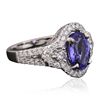 Image 4 : 18KT White Gold 2.60ct Tanzanite and Diamond Ring